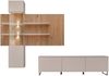 Wohnwand Gusto Lux A in Kaschmir und Artrisan mit Streifenaufdrück Wandpaneel 280 x 200 x 45 Bild 2