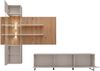 Wohnwand Gusto Lux A in Kaschmir und Artrisan mit Streifenaufdrück Wandpaneel 280 x 200 x 45 Bild 3