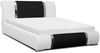 Polsterbett Bett Doppelbett ZENO Kunstleder Weiss- Schwarz 160x200 cm Bild 5