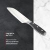Meisterkoch Santokumesser Messer Küchenmesser | 17,5 cm Klinge aus rostfreiem deutschen Edelstahl | ergonomischer Micarta-Griff mit Fingerschutz, 3-fach vernietet Bild 3
