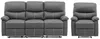 Vente-unique - CANBY Sofa and armchair set Kunstleder Grau - B 90 cm x H 95 cm x L 79 cm183 cm Bild 2