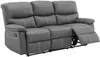Vente-unique - CANBY Sofa and armchair set Kunstleder Grau - B 90 cm x H 95 cm x L 79 cm183 cm Bild 5