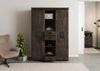 Kleiderschrank Mango 140x65x200 grau lackiert RAILWAY #269 Bild 3