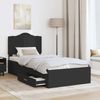 vidaXL Bettrahmen mit Kopfteil Schwarz 100 x 200 cm Holzwerkstoff 3413640 Bild 3