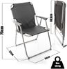 BigDean Klappstuhl Anthrazit Grau Campinstuhl Faltstuhl Angelstuhl robust klappbar bis 120kg belastbar klassischer Gartenstuhl für Garten & Camping - Campingstuhl faltbar Bild 5