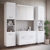 Badplaats Badezimmerschrank Paso 35 x 35 x 160 cm Weiß Hochglanz - Hoch Badschrank Mit 2 Türen Bild 3