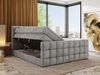 Boxspringbett ALTIVO KING DUO, Doppelbett mit Stauraum Multipocket-Matratze und Topper Bett mit Kopfteil, Fußteil - 140 x 200 cm - Hellgrau Velvet - H4 Bild 4