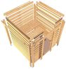 Karibu Sauna Innenkabine Sinai Innensauna 3 Sitzbänke aus Holz Saunakabine mit 40 mm Wandstärke Dampfsauna mit Montagematerial Bild 5