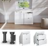 Küchenschrank für Dachschrägen R-Line Weiß Riffel 60 cm mit 2 Schubladen Vicco Bild 4