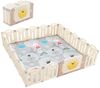 oyajia Laufgitter Laufstall Faltbar Laufgitter Baby Mit Tür und Spielzeugboard, Faltbar Krabbelgitter Bild 1