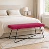vidaXL Bank Uni Weinrot 110 x 40 x 45 cm Samt 42038348 Bild 3