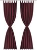 vidaXL Vorhänge Gardinen aus Satin 2-teilig, Polyester Dunkelrot, 140x175 cm Bild 2