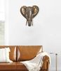 Wanddeko Elefant Tierkopf Aluminium Gold 41cm Exotisch Modern Bild 3