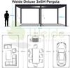 Weide Deluxe | Pergola Voll Aluminium freistehend | 3 x 6 M | Lamellendach weiß Bild 5