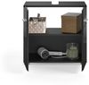 furnling Waschbeckenunterschrank Helsinki 2 Türen, 2 Fächer, Badschrank, Badmöbel, Unterschrank, 60 cm breit Bild 3