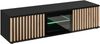 TV Tish Cameron in Schwarz und Hickory Jackson mit Beleuchtung und Lamellen 160 x 42 x 45 Bild 1