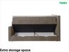 MEBLINI King Boxspringbett VARANO 120x200 cm mit Bettkasten – H4/Hellbraun Samt Polsterbett - Gepolstert Doppelbett mit Matratze und Topper - Polsterbett mit Stauraum - Bett mit Kopfteil – Stauraumbett Bild 4