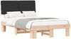 vidaXL Bettgestell mit gepolstertem Kopfteil Schwarz 120 x 200 cm 877491 Bild 2