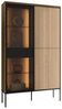 Compleo Vitrine modern, Eiche linearer, Elegant Vitrine, Breite: 90 cm Bild 4