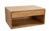 riess-ambiente Nachttisch PURE 50cm braun - Mangoholz, honey finish, Wandregal, Schublade, Fach (Einzelartikel, 1-St), Minimalistische Ablage mit Stauraum – ideal für Schlaf- & Gästezimmer Bild 2