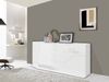Dmora Kommode Ania, 4-türiges Küchen-Sideboard, Wohnzimmer-Buffet, 100 % Made in Italy, 200 x 43 x 86 cm, glänzendes Weiß, Bild 2