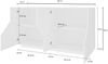 Dmora Kommode Ania, 4-türiges Küchen-Sideboard, Wohnzimmer-Buffet, 100 % Made in Italy, 200 x 43 x 86 cm, glänzendes Weiß, Bild 3