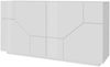 Dmora Kommode Ania, 4-türiges Küchen-Sideboard, Wohnzimmer-Buffet, 100 % Made in Italy, 200 x 43 x 86 cm, glänzendes Weiß, Bild 4