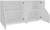 Dmora Kommode Ania, 4-türiges Küchen-Sideboard, Wohnzimmer-Buffet, 100 % Made in Italy, 200 x 43 x 86 cm, glänzendes Weiß, Bild 5