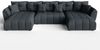 AX LIVING Couch U Form mit Schlaffunktion Antalya 382 cm grau Bild 5