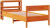 vidaXL Massivholzbett ohne Matratze Wachsbraun 75x190 cm Kiefernholz 3306212 Bild 3