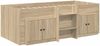 vidaXL Loft Bettgestell mit Schrank 3 Stk. Sonoma-Eiche Holzwerkstoff 3423392 Bild 3