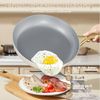 HOMELUX Pfannen-Set Bratpfanne Keramikpfanne Induktion Aluminium Pfanne mit Edelstahlgriff, Aluminium (Pfannenset, 3-tlg), Indukion,Keramikbeschichtung,weiß grau pfanne, gold griff Bild 4