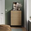 Kommode Eliza Goldkraft Eiche/Anthrazit 76 x 120 cm mit 5 Schubladen Vicco Bild 3
