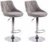 2er Set Barhocker Lazio Stoff, grau Bild 2
