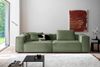 KAWOLA Sofa CARMO 3-Sitzer Feincord olivgrün 68 x 118 x 306 cm Bild 2