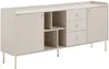 Vente-unique - LUNAOR Sideboard Holz, Platte Beige - B 40 cm x H 80 cm x L 185 cm Bild 3