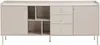 Vente-unique - LUNAOR Sideboard Holz, Platte Beige - B 40 cm x H 80 cm x L 185 cm Bild 2