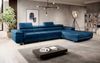 Designer Sofa Calvera Maxi mit Schlaf- und Klappfunktion Samt Blau Rechts Bild 2