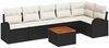 vidaXL Gartensofa-set mit Kissen 7 pcs Schwarz Poly-Rattan 3347586 Bild 2