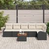 vidaXL Gartensofa-set mit Kissen 7 pcs Schwarz Poly-Rattan 3347586 Bild 3