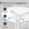 Beautissu Bistrotisch Outdoor Rund Ø 80 cm Wasserfest – Beistelltisch Balkontisch Wetterfest Gartentisch Rund Klappbar 70 cm hoch – Campingtisch Partytisch Esstisch Gastro – Weiß Bistroni Bild 2
