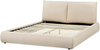 Bett mit Lattenrost Bouclé VINAY 160 x 200 cm Hellbeige Bild 5