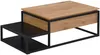 Vente-unique - LUTESA Couchtisch Holz, Platte SchwarzBeige - B 60 cm x H 38 cm x L 110 cm Bild 5