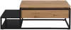 Vente-unique - LUTESA Couchtisch Holz, Platte SchwarzBeige - B 60 cm x H 38 cm x L 110 cm Bild 4