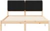 vidaXL Bettgestell mit gepolstertem Kopfteil Schwarz 150 x 200 cm 877901 Bild 5