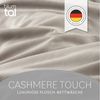 Blumtal Bettwäsche, Cashmere-Touch, Plüsch, warme Winterbettwäsche + Kopfkissenbezug, Taupe, Decke 135x200 cm & Kissen 80x80 cm Bild 2