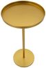 Dmora Wohnzimmertisch Argile, Lounge-Arbeitsplatte, Kaffeeregal, Couchtisch für Sofa, Gold, 41x41 h80 cm Bild 4
