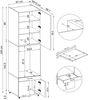 Roomart Waschmaschinenschrank mit 95 cm Schrankaufsatz – HBT 240×67×66,8 cm – mit Ausziehbrett – Waschküche & Hauswirtschaftsraum • Eiche Bild 4