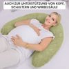 Amilian Stillkissen XXL 170 cm Schwangerschaftskissen Seitenschläferkissen U-Form, Set, mit Bezug, Cord-Optik, geräuscharm, Made in EU Bild 4
