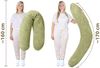 Amilian Stillkissen XXL 170 cm Schwangerschaftskissen Seitenschläferkissen U-Form, Set, mit Bezug, Cord-Optik, geräuscharm, Made in EU Bild 3